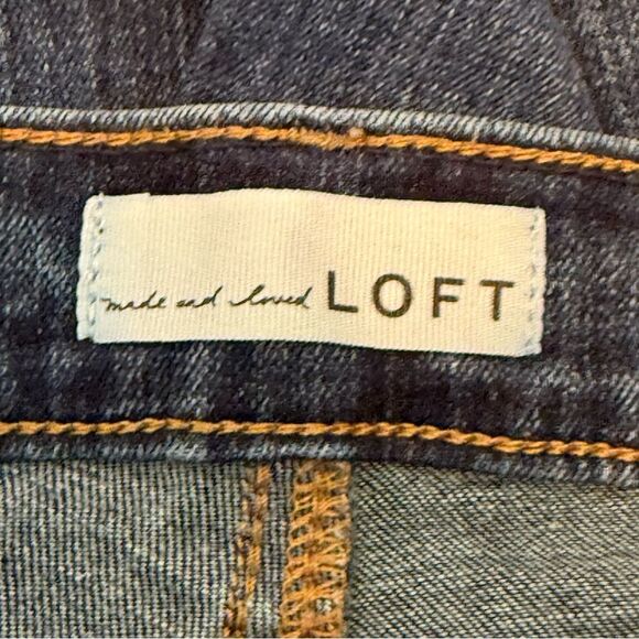 Ann Taylor LOFT Modern Skinny Cuffed Jeans Pants in Blue Wash Size 29/8 - Picture 6 of 9